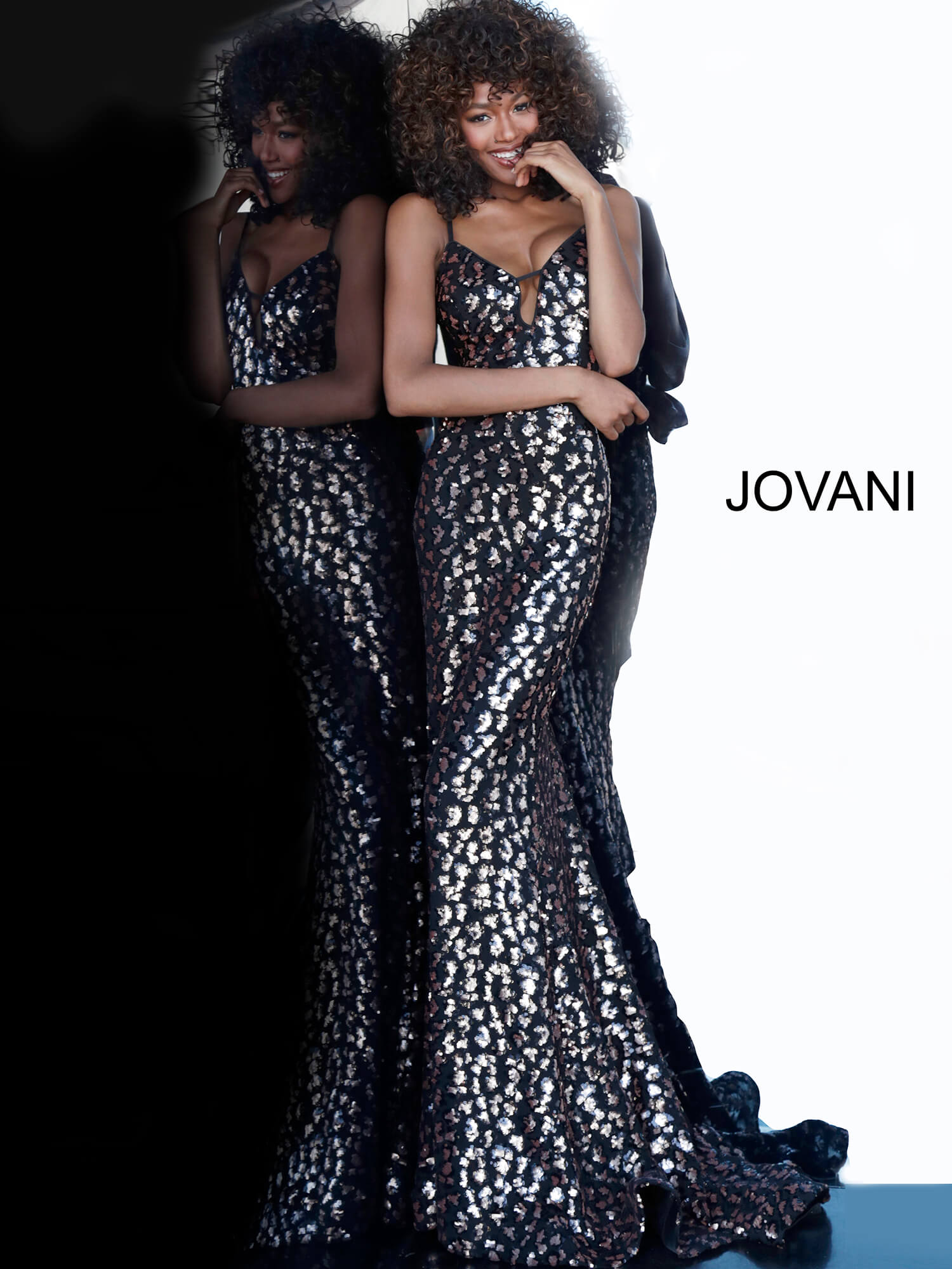 Jovani black sale and gold