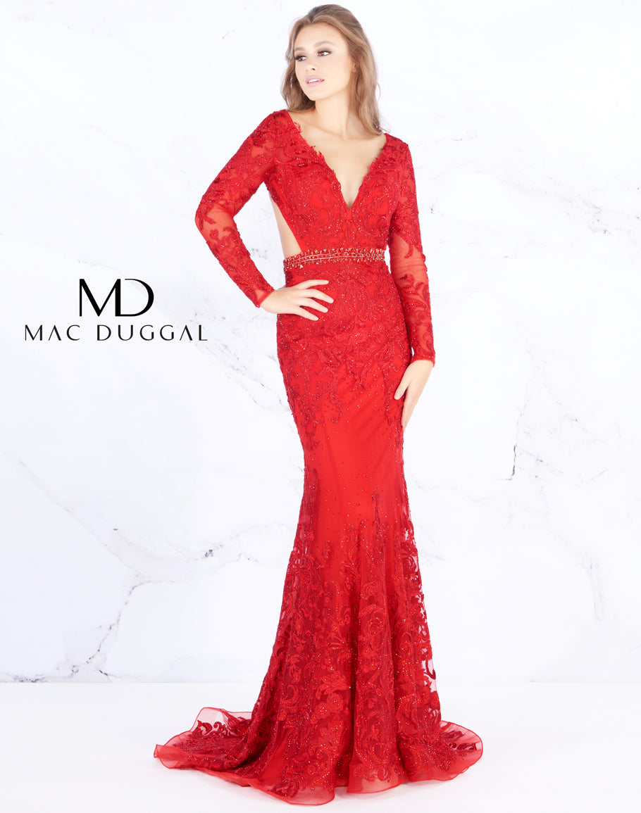 mac duggal red lace dress Pink Sleeveless Embroidered Lace Ruffle Midi Dress