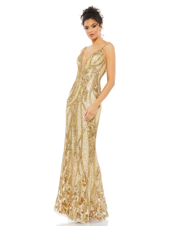 mac duggal gold sequin dress Mac Duggal 5517 – Manhattandress