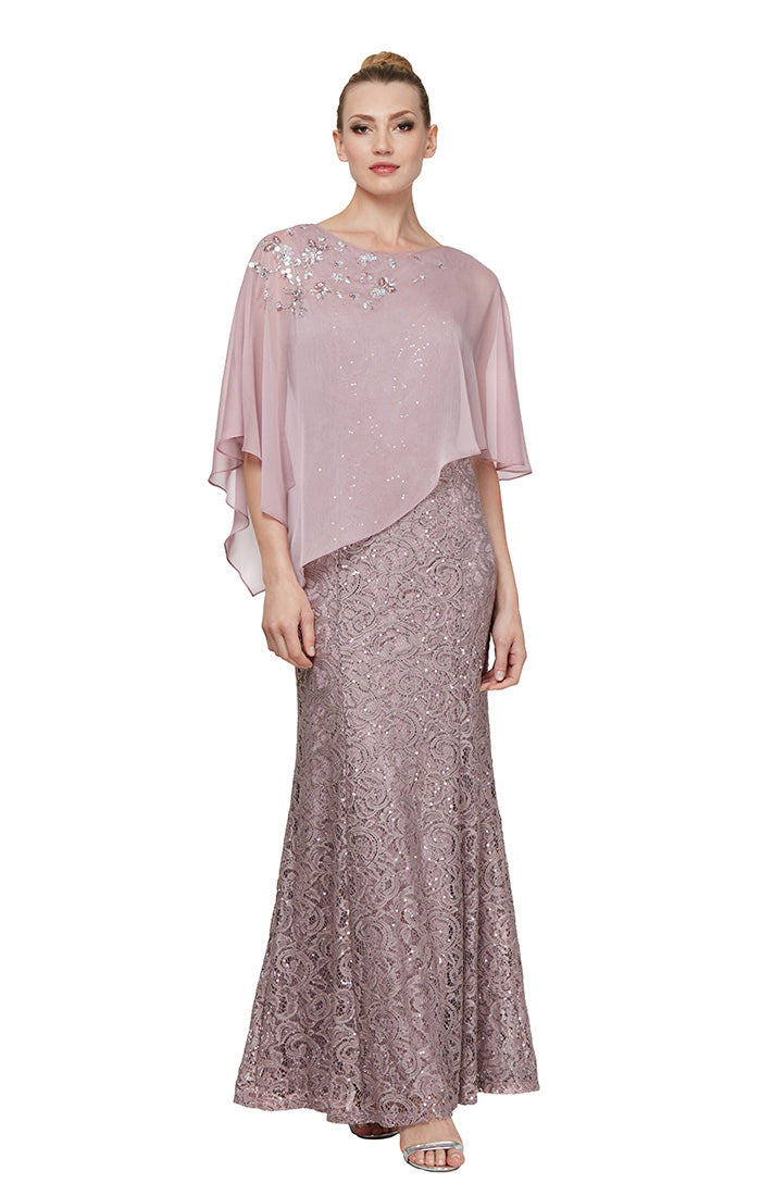 Ignite Evenings Lace with Overlay Embelishment Ignite Evenings Lace with Overlay Embelishment