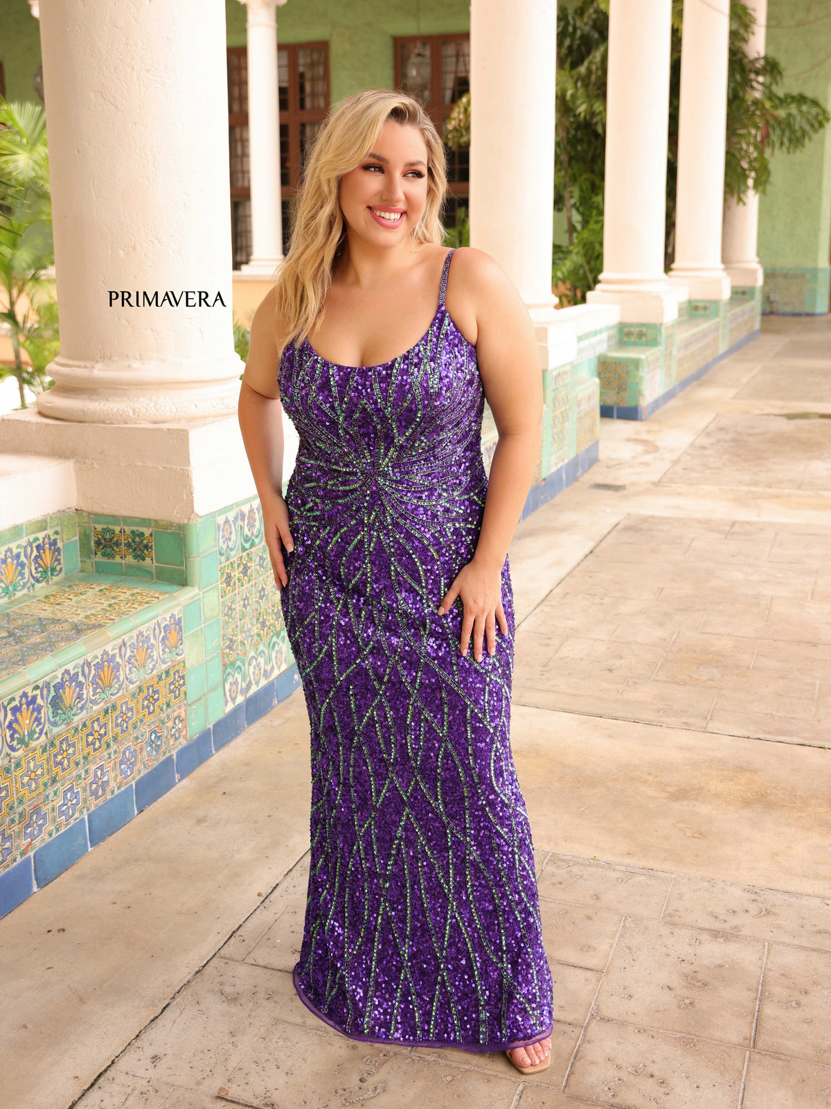 Spring Prom Curvy 14045 by Primavera Couture