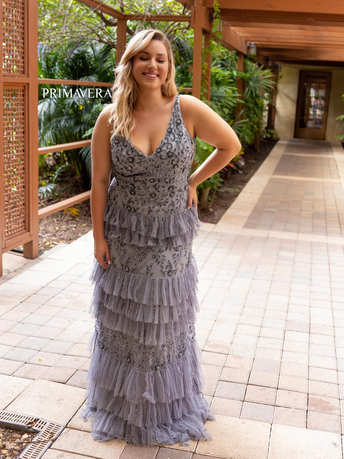 Spring Prom Curvy 14052 by Primavera Couture