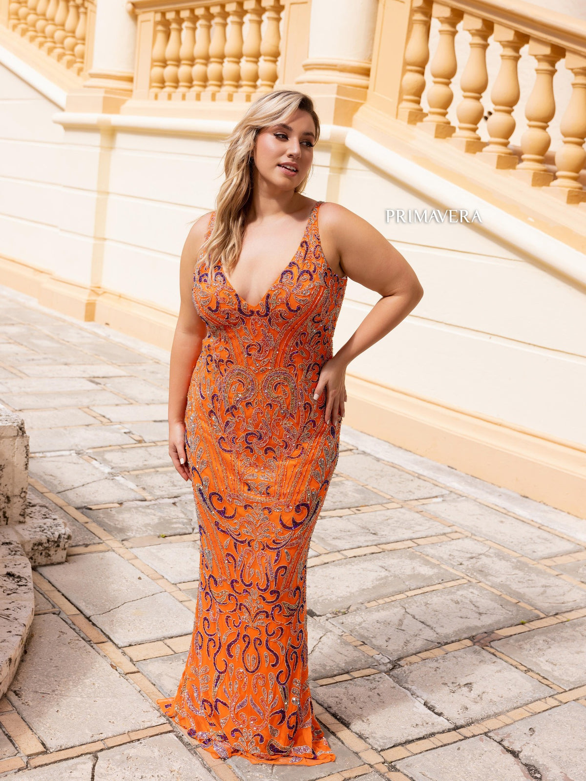 Spring Prom Curvy 14053 by Primavera Couture