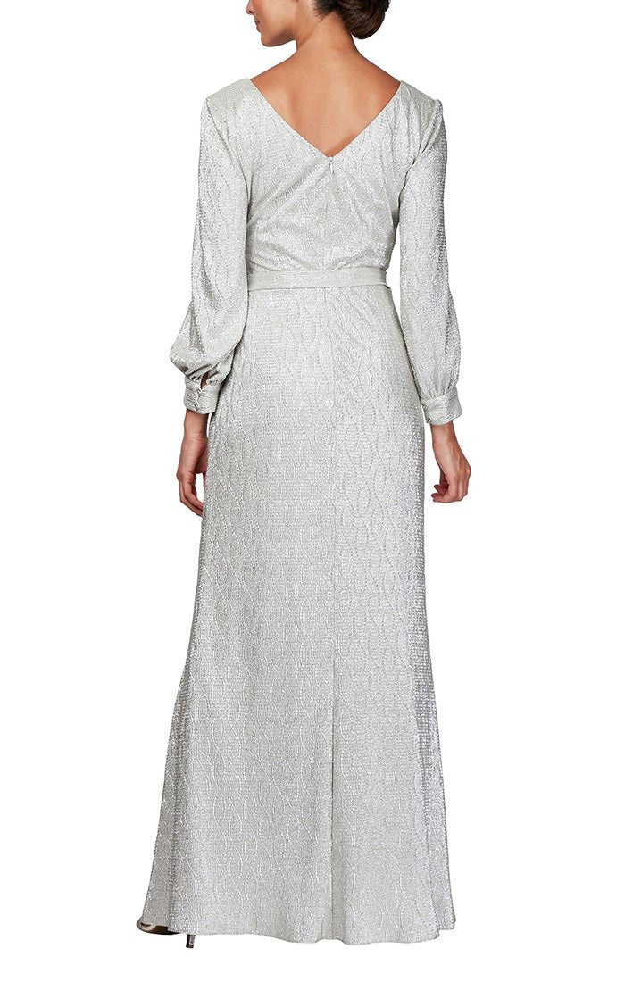 Champagne V Neck Long Dress - Manhattandress