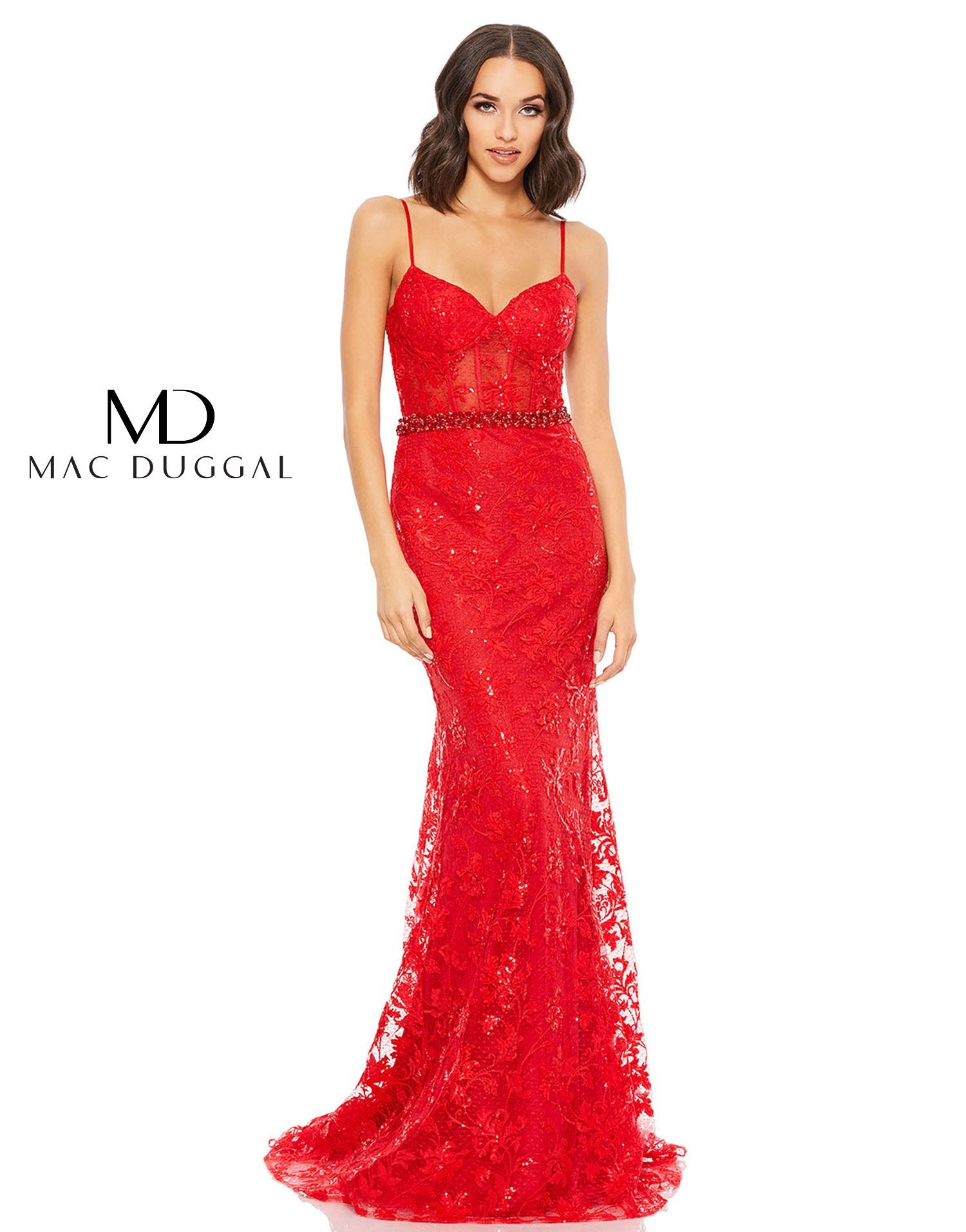 ABS Red Lace Dresses