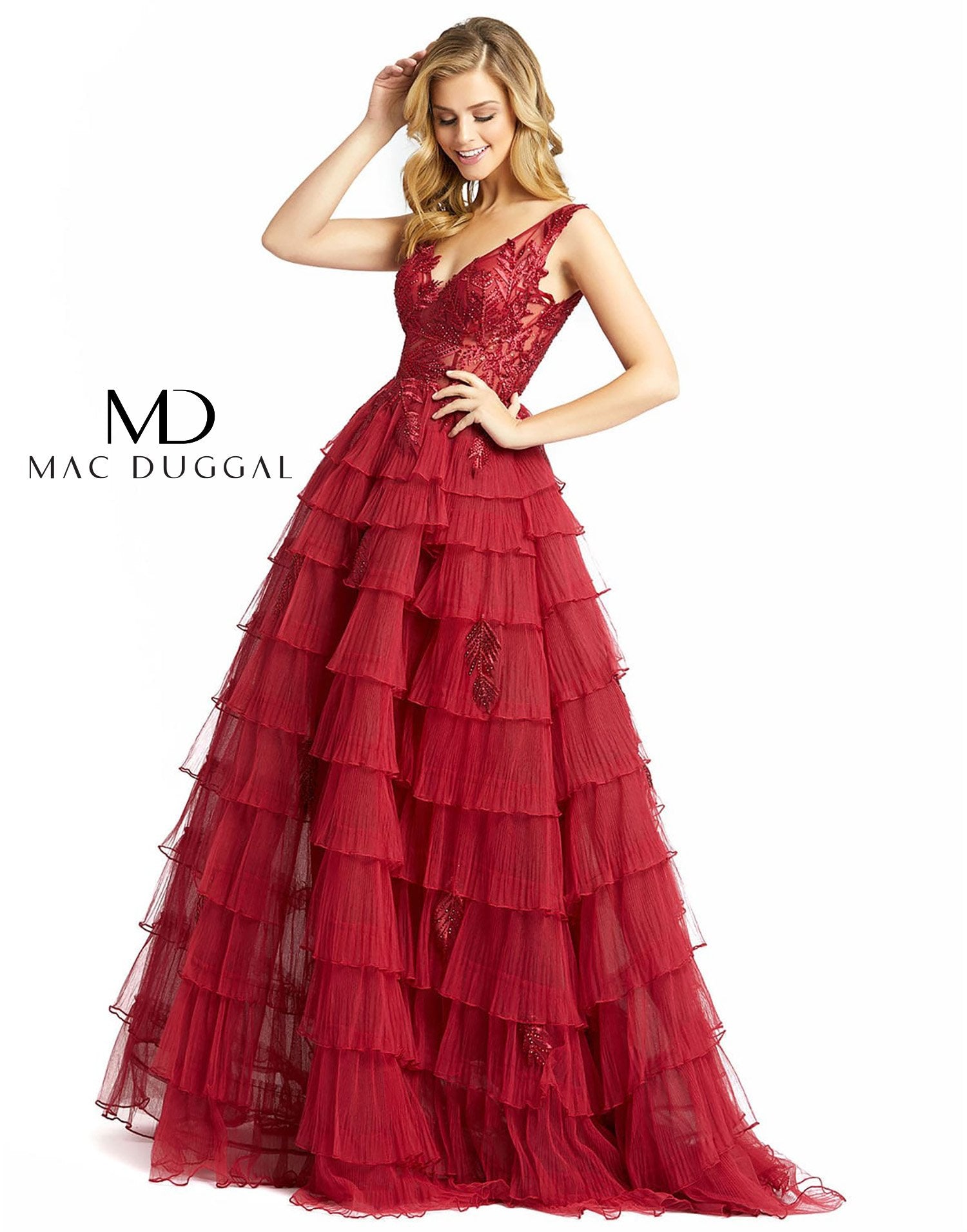 Mac Duggal Red Prom Dress